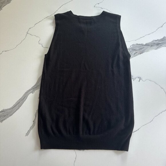 ZARA | Knit Sleeveless Sweater Tank | Black | Size Medium | Soft Stretch - Picture 12 of 15